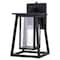 Vaxcel Blackwell 6.5-in. W Cage Frame 1 Light Dusk to Dawn Black Outdoor Wall Lantern Clear Glass T0607 - alternate 6